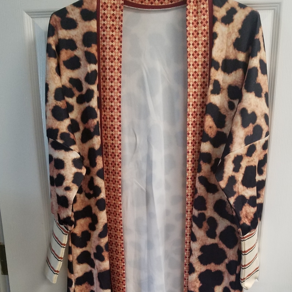 Animal print duster